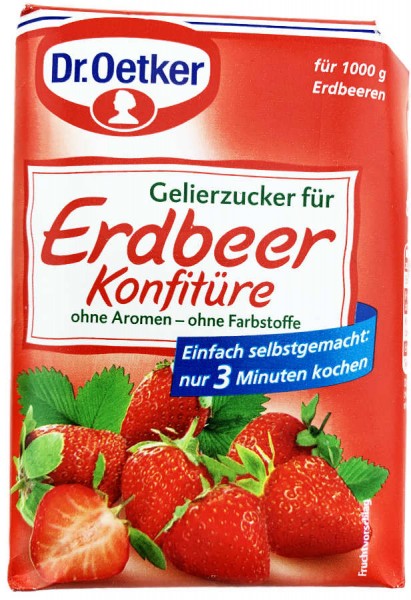 Dr. Oetker Gelierzucker für Erdbeerkonfitüre 500g
