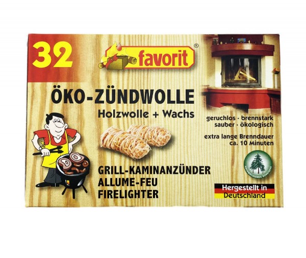 Öko Zündwolle Grill Kaminanzünder 32 Stück