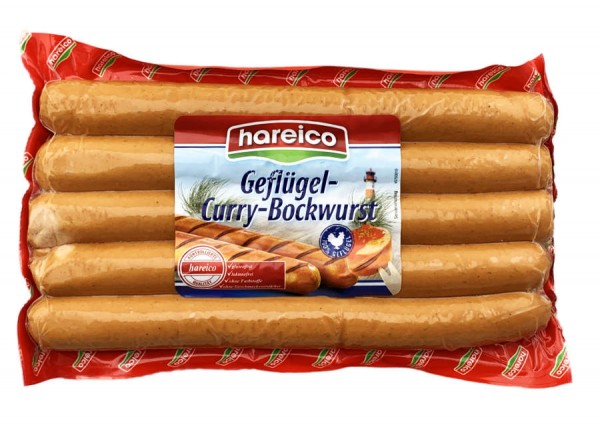 Hareico Geflügel Curry Bockwurst XXL 900g