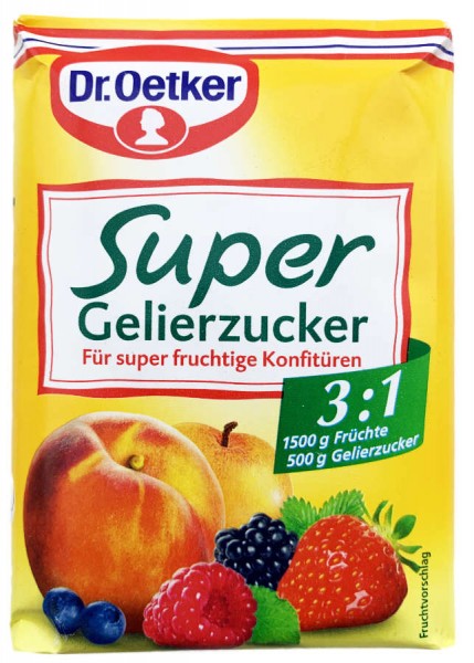 Dr. Oetker Super Gelierzucker für super fruchtige Konfitüren 500g