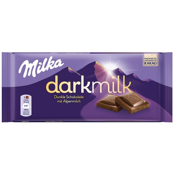 Milka Darkmilk dunkle Schokolade 85g