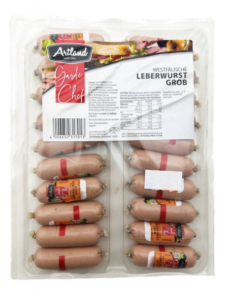 Westfälische Leberwurst grob XL 20er Pack 500g