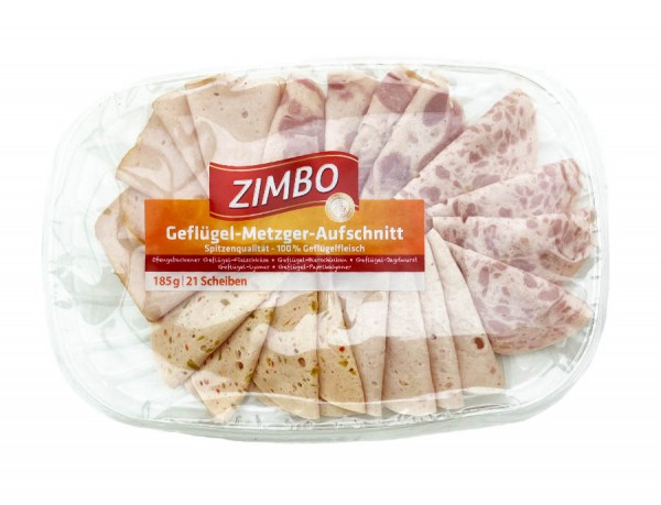 Zimbo Geflügel Metzger Aufschnitt Platte 200g