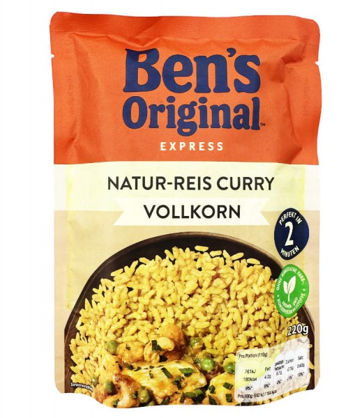 Ben's Original Natur Reis Curry Vollkorn fix und fertig 220g
