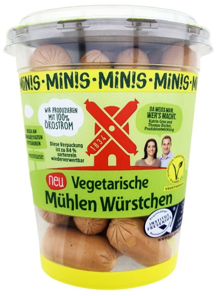 Rügenwalder Vegetarische Mühlen Würstchen Minis 165g